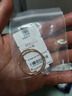 明牌珠宝 18K金彩金耳饰 大气圆弧菱纹耳圈送礼女CSH0309定价 18K金耳饰 约1.58-1.81克 实拍图