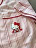 野兽派家居（tbh）三丽鸥Hello Kitty天丝棉家居服套装四季可外穿条纹软棉棉睡衣女 天丝棉短款家居服套装 粉红条纹 XS 实拍图