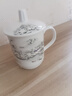 鹏博陶瓷景德镇陶瓷茶杯带盖办公室水杯会议杯家用泡茶瓷器杯子定制LOGO 优等品雪景 实拍图