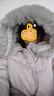 衣图雅棉服女冬季中长款2024新款宽松加厚过膝大毛领棉衣外套羽棉袄绒服 粉红色 均码（可备注码数） 实拍图