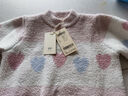 戴维贝拉（DAVE＆BELLA）2021秋冬儿童毛衣套头衫女童针织衫洋气时髦DBZ19832粉色110cm 实拍图