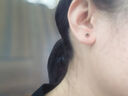 Lnieer高级感四叶草耳钉女钛钢耳环独特新款养耳洞睡觉免摘螺丝拧耳骨钉 5mm四叶草耳钉一对 实拍图