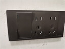 国际电工118型开关插座面板灰色多孔家用厨房墙壁暗装多位十五孔插座 三位一开十孔 实拍图