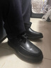 红蜻蜓休闲高帮商务皮鞋秋冬男棉鞋中年加绒爸爸鞋WTD43136黑色42 实拍图