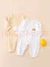 贝瑞加（Babyprints）宝宝连体衣2件装婴儿长袖纯棉家居服护肚连身衣柔软爬服 黄66 实拍图