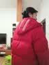 德玛纳【自由奔赴浪漫】冬季保暖90鸭绒连帽外套印花流苏中长女羽绒服 实拍图