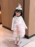 G.duck小黄鸭童装女童连衣裙春秋儿童裙子公主裙女孩蓬蓬蛋糕裙生日礼服 粉色 130 建议7~8岁【120-130cm】cm 实拍图