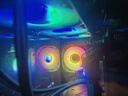 玩嘉棱镜二代幻境PRO机箱12CM散热风扇14cm神光同步5V3针ARGB静音PWM温控积木控制器集线器四代4pro 棱镜II代黑色（正向风扇）（5V三针接口） 实拍图