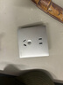 龙胜（LS）开关插座86型墙壁暗装USB五孔开关二三插空调网络面板D6绅士灰 大间距五孔 实拍图