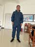 沽衣邦纯棉牛仔连体工作服加厚耐磨机修防尘防污连体服男劳保连体工装 牛仔连体双拉链 2XL 180 实拍图