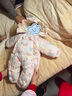 布童晨熙新生儿衣服婴儿连体棉衣冬装男女宝宝外出棉服抱衣冬季哈衣爬服厚 粉色M69 66cm 实拍图