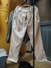 MMOPTOP灯芯绒裤子男冬季加绒日系复古宽松垂感阔腿休闲裤8302JR米白XL 实拍图