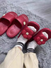 凡小如红色结婚拖鞋喜庆一对2025新款陪嫁新婚情侣浴室新娘新郎婚庆拖鞋 红色男40-41 （适合39-40） 实拍图