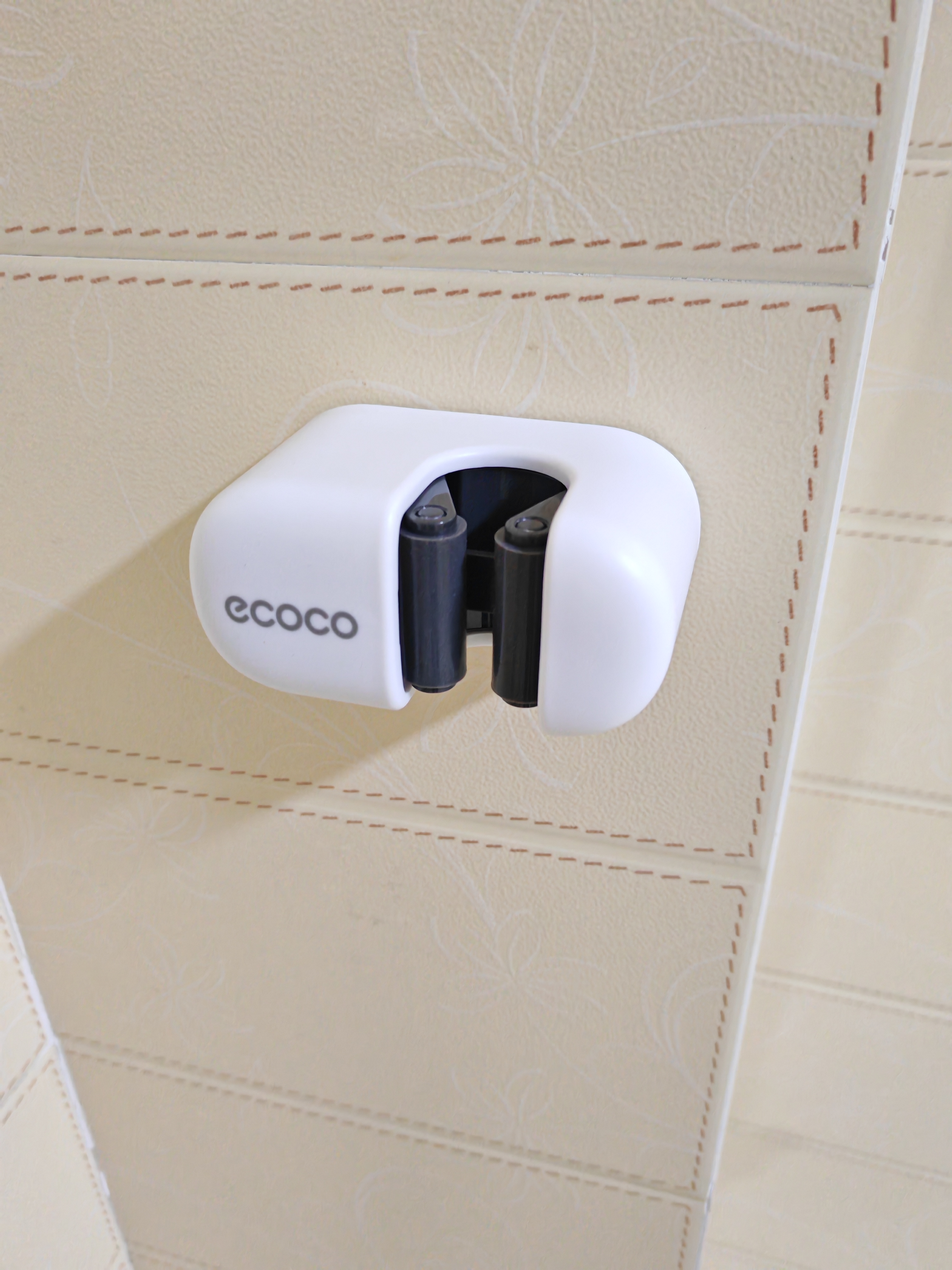 ecoco拖把挂钩免打孔卫生间置物架拖把夹子壁挂拖把架拖把收纳 简约白 1个 实拍图