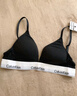 Calvin Klein内衣【摩登引力带】女ck无钢圈软支撑三角杯文胸 QF5650001-太空黑 M 实拍图
