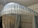 无印良品公主风导轨蚊帐1.8x2米家用u型滑轨大床落地可伸缩支架1.5纹怅子 蓝灰【双层帐纱 加粗支架】 180cm*210cm*210cm -1.8m床 实拍图