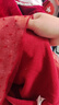 富罗迷女童连衣裙冬季加厚保暖网纱礼服裙儿童红色新年冬装 红色 130cm  实拍图