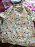暖乔双层棉纱全棉衬衫女长袖春秋彩色印花休闲上衣中长款宽松纯棉衬衣 长颈鹿 XL（120-130斤） 实拍图