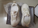 骆驼（CAMEL）老爹鞋银色炫酷时尚增高厚底休闲鞋 L25S283005 米色 37  实拍图