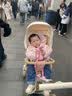 ASK JUNIOR女童裤子春秋季小童草莓花朵绣花边休闲百搭宝宝牛仔裤 蓝色 100 实拍图