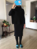 欧迪惠时尚套装针织连衣裙女2023秋季女装新款韩版中长款毛衣裙子女显瘦 黑色 L 实拍图