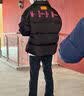 MEDM【王鹤棣同款】 国潮字母刺绣保暖立领羽绒服冬季外套 灰色 2XL 实拍图
