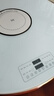 火暖星暖菜板热饭菜保温加热板圆形餐桌自动旋转盘家用带火锅多功能商用 【电磁炉款白】火锅+保温手自旋转一体 80CM 实拍图