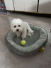 PEITE PET宠物猫狗窝冬季保暖可拆洗狗狗垫子大中小型犬四季通用睡垫沙发床 跑道窝-灰色【升级加厚加高】 L【60*50cm适合15斤内宠物使用】 实拍图