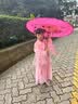 喵驼汉服女童儿童古装汉服春秋儿童中国风超仙古装汉服古风6-13岁女童樱花公主襦裙唐装学生女孩新款古装 粉色裙子+大袖衫 110 实拍图