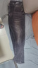 Prato Lee牛仔裤男修身直筒商务裤子男士直筒裤弹力潮流休闲男裤秋冬款高端 黑灰色 33 实拍图
