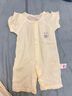 贝瑞加（Babyprints）婴儿衣服2件装新生儿连体衣短袖宝宝哈衣纯棉薄款爬服 白黄66 实拍图