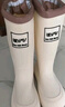 DG&DU雨鞋女款2025新款高筒防水防滑雨靴加绒长筒水鞋时尚学生软底水靴 【防水口款-防水防滑】白色 38/39【码数偏小】 实拍图