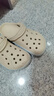 卡骆驰crocs洞洞鞋贝雅卡骆班轻便耐磨一脚蹬休闲鞋|205089 冬日白/彩色-1LI 37 /38(230mm) 实拍图