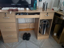 幻狐 （DREAM FOX ） 电脑桌台式家用办公书桌现代简约带抽屉学生学习桌卧室写字桌子 【桌椅主机款】橡胶木色120CM 实拍图