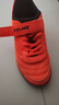 卡尔美（KELME）儿童足球鞋魔术贴免系带碎钉TF透气学生球鞋6873003 荧光橙 34 实拍图