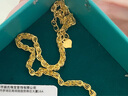 兆亮黄金手链女款 5G凤尾手链足金首饰品送女友送老婆情人节礼物 1.8-1.9g （大版）17+3cm延长链 实拍图