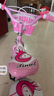 鑫旺彤自行车儿童3-6-10岁单车男女童轻便脚踏车辅助轮5岁女孩车公主车 粉色【闪光轮+护栏靠背】 12寸 适合身高80-105cm 实拍图