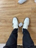 adidas T头鞋 VL COURT复古板鞋德训鞋男女阿迪达斯轻运动   汉玉白/黑色/树脂黄(推荐女生选小半码)   41 实拍图