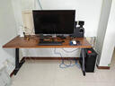 木藝生原创电脑桌台式家用办公书桌卧室电竞桌椅套装碳纤维竞技游戏桌子 高端玩家M9系黑胡桃25mm手工斜面 长160宽70高75cm 实拍图