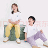 京东京造儿童t恤男5A抑菌新疆棉圆领衣服男装打底衫印花 白色120 实拍图
