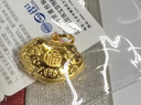菜百首饰 黄金吊坠 足金儿童锁 宝宝锁 福字金锁吊坠 不含链 计价 HJ 黄金吊坠（不含链） 约2.35g 实拍图