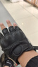 摩多狼（MOTOWOLF）摩托车夏季手套半指机车骑行真皮手套四季复古透气露指防摔装备 实拍图