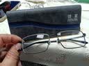 依视路（ESSILOR）男女款商务超轻镜框可配依视路镜片光学近视定制防蓝光平光眼镜 钛+金属-全框-4004BK-黑色 镜框+依视路膜岩高清1.60现片 实拍图