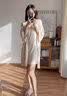 LAUREN VICTORIA真丝睡衣女100%桑蚕丝春季长袖薄款春季女家居服睡裙 香槟套装 带胸垫（礼盒包装） M 【建议80-100斤】 实拍图