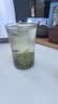 美斯尼茶杯泡茶玻璃杯加厚耐高温水杯办公家用带把手大口径杯子 透明湖绿把望月杯 330ml 实拍图