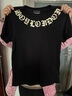 BOY LONDON春男女同款短袖仿烫金环形印花老鹰潮牌T恤N01903 黑色 S 实拍图