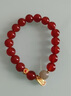 慈灵阁2026马年红玛瑙本命年手链女圆珠和田玉转运珠手串礼物 实拍图