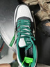 森馬男鞋秋冬季百搭经典休闲板鞋子男运动厚底增高真皮加绒小白二棉鞋 白绿 39 实拍图