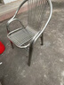 304加厚不锈钢椅子靠背椅家用单人扶手休闲座椅户外坐椅餐椅凳子 25双管椅加固中厚款304 实拍图