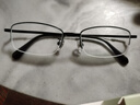 奥杰近视眼镜男有度数超轻半框近视镜可配100 150 200 250 300 350度 镜片折射率1.61（薄） 双眼近视-225度 (含镜盒镜布) 实拍图
